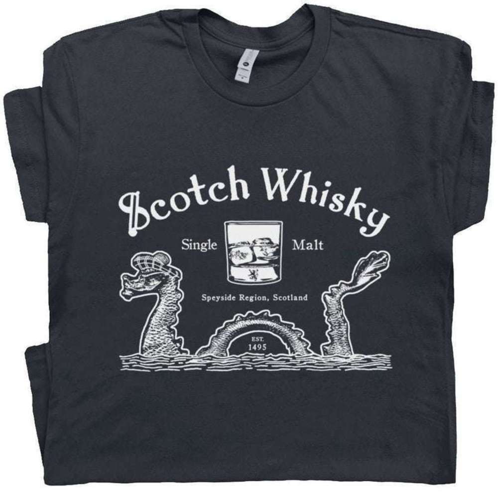 Scotch Whisky Minimal Typography Alcohol Humor Unisex T-Shirt